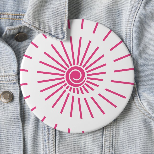 Sunshine 15 6 cm round badge (In Situ)