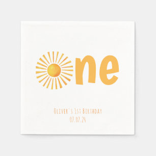 Sunshine 1st Birthday Party Napkin