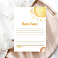 Sunshine 1st Birthday Time Capsule Card