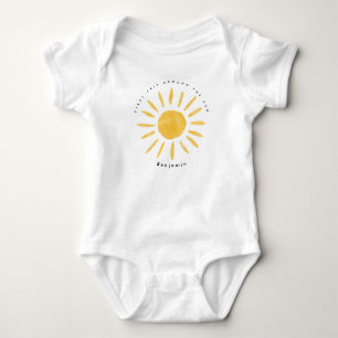 sunshine 1st birthday watercolor sun baby bodysuit