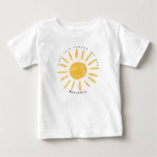 sunshine 1st birthday watercolor sun  baby T-Shirt