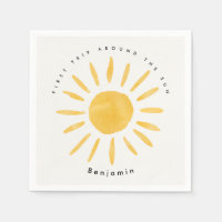 sunshine 1st birthday watercolor sun 