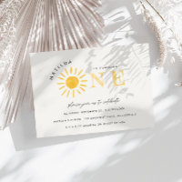 sunshine 1st birthday watercolor sun yellow modern