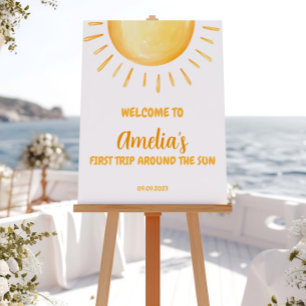 Sunshine 1st Birthday Welcome Sign