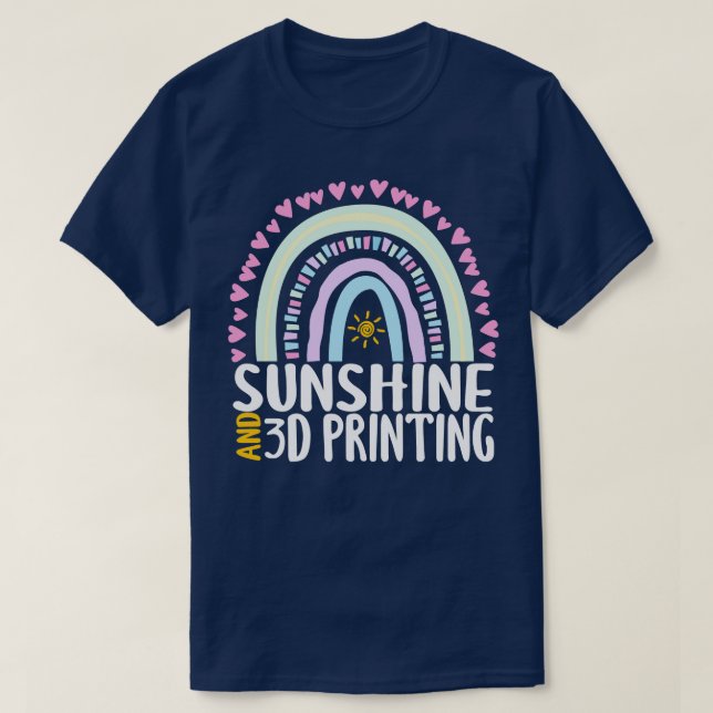 Sunshine and 3D Printing Cute Rainbow Gift for Wom T-Shirt (Design Front)