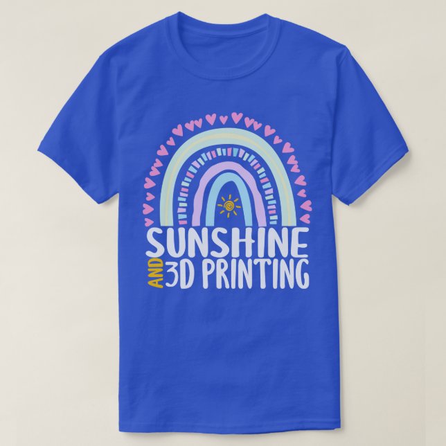 Sunshine and 3D Printing Cute Rainbow Gift for Wom T-Shirt (Design Front)