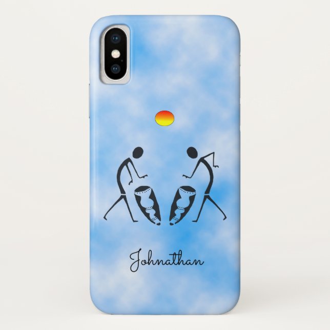Sunshine and African Drumming iPhone / iPad case (Back)