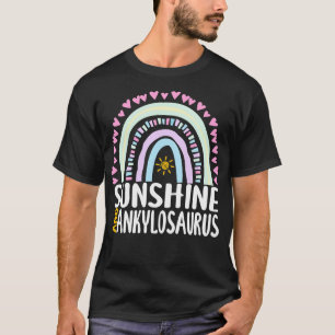 Sunshine and Ankylosaurus Cute Rainbow Gift for Wo T-Shirt