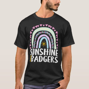 Sunshine and Badgers Cute Rainbow Gift for Womens T-Shirt
