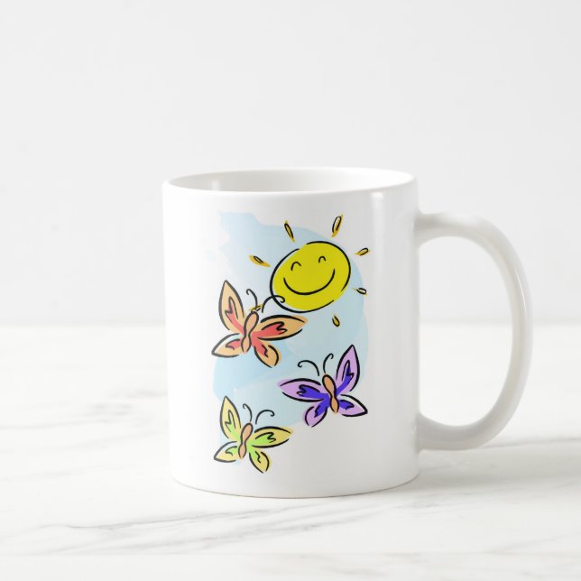 Sunshine and Butterflies Coffee Mug (Right)