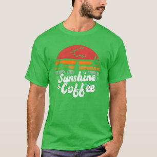 Sunshine And Coffee Beach Funny Retro Vintage 70s T-Shirt