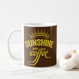 Sunshine And Coffee Vintage Sun Retro Sunshine Mug