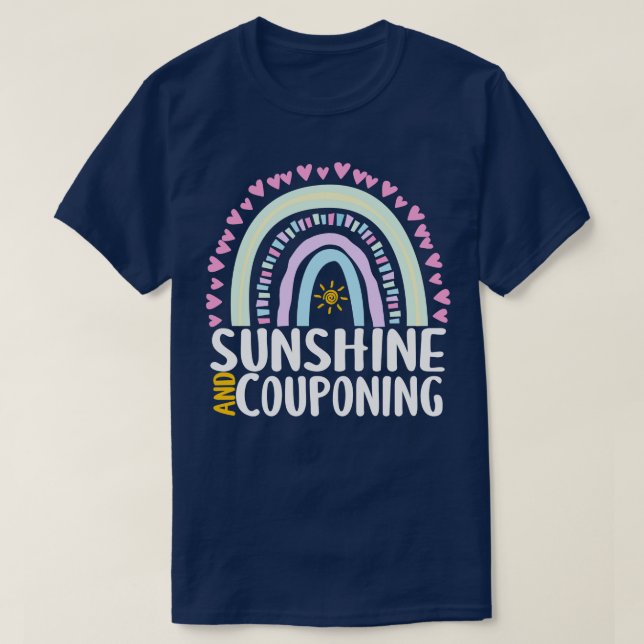 Sunshine and Couponing Cute Rainbow Gift for Women T-Shirt (Design Front)