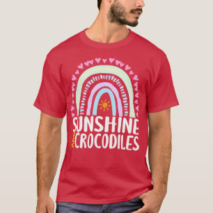 Sunshine and Crocodiles Cute Rainbow Gift for Wome T-Shirt