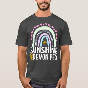 Sunshine and Devon Rex Cute Rainbow Gift for Women T-Shirt
