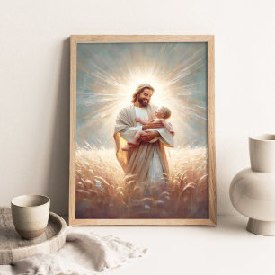 Sunshine and Faith, Christian Wall Art, Jesus and Poster