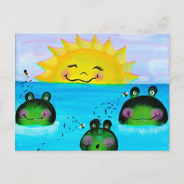 SUNSHINE and Frogs Postcard (Front)