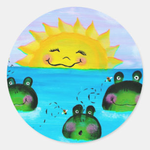 SUNSHINE and Frogs Sticker