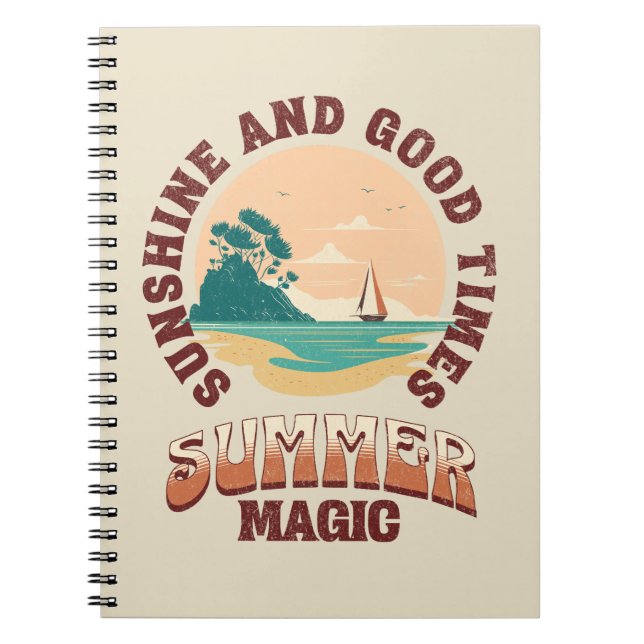 Sunshine and good times - summer magic notebook (Front)