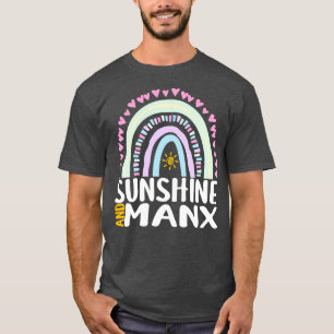 Sunshine and Manx Cute Rainbow Gift for Womens Kid T-Shirt