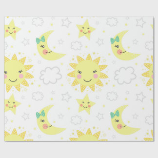 sunshine and moon gift paper