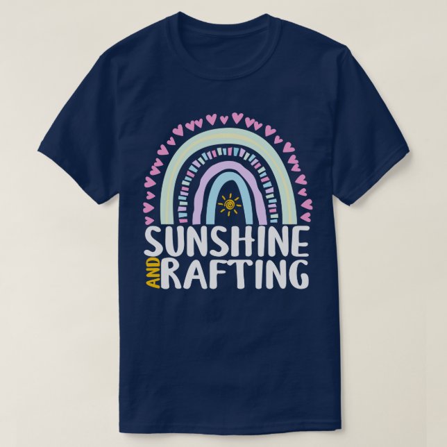 Sunshine and Rafting Cute Rainbow  for Womens Kids T-Shirt (Design Front)