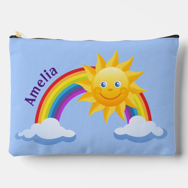 Sunshine and Rainbow Design Accessory Bag (Front)