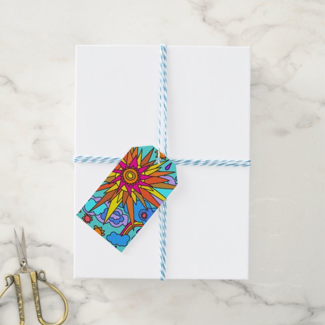 Sunshine and Rainbows Gift Bag Tags (With Twine)