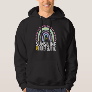 Sunshine And Roller Skating Cute Rainbow Graphic W Hoodie