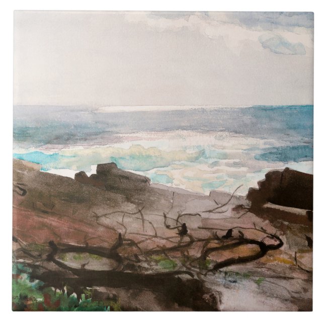 Sunshine and Shadow, Prout's Neck, fine art  Tile (Front)