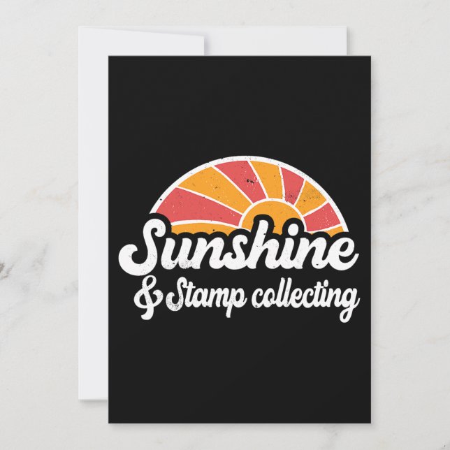 Sunshine and Stamp collecting men women sunset app Invitation (Front)