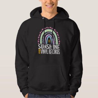 Sunshine And Vinyl Records Cute Rainbow Graphic Wo Hoodie