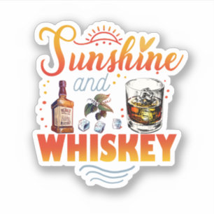 Sunshine And Whiskey Funny Beach Summer Vacation
