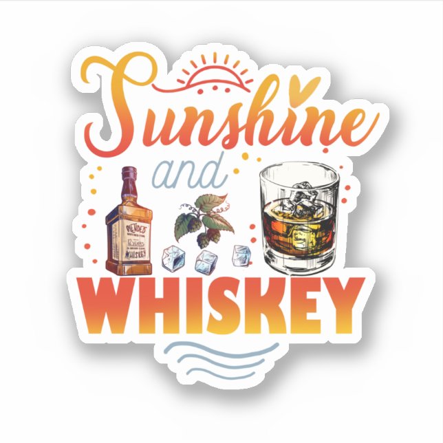 Sunshine And Whiskey Funny Beach Summer Vacation (Front)
