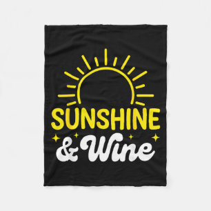 Sunshine And Wine Summer Outdoors Fleece Blanket