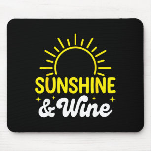Sunshine and wine summer outdoors mouse mat
