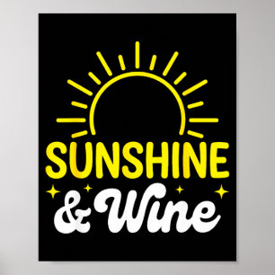 Sunshine and wine summer outdoors poster