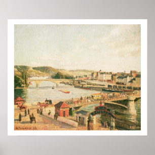 Sunshine at Rouen, 1896 (oil on canvas) Poster