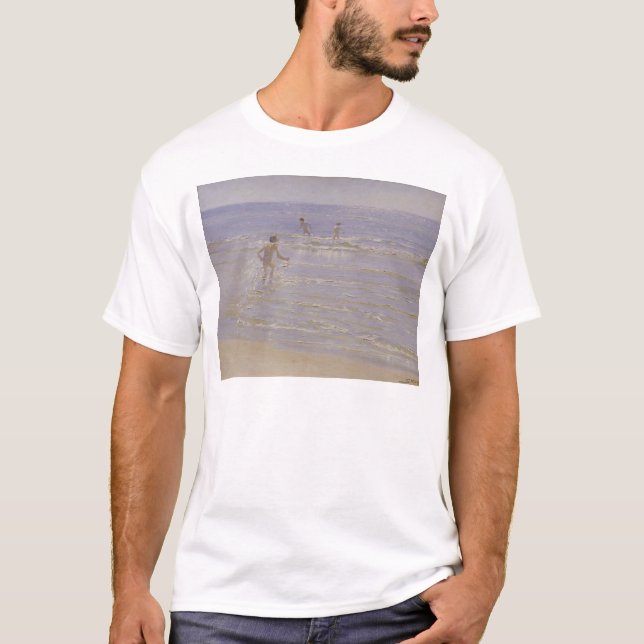 Sunshine at Skagen: Boys Swimming, 1892 T-Shirt (Front)