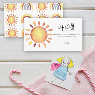 Sunshine baby diaper raffle enclosure card