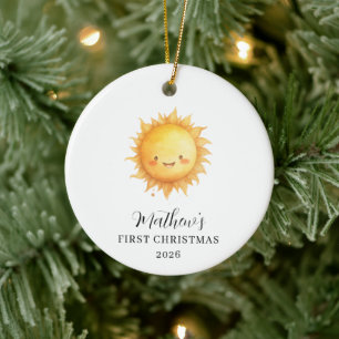 Sunshine Baby First Christmas Ceramic Tree Decoration