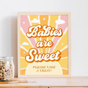 Sunshine Baby Shower Babies are Sweet Favour Poster