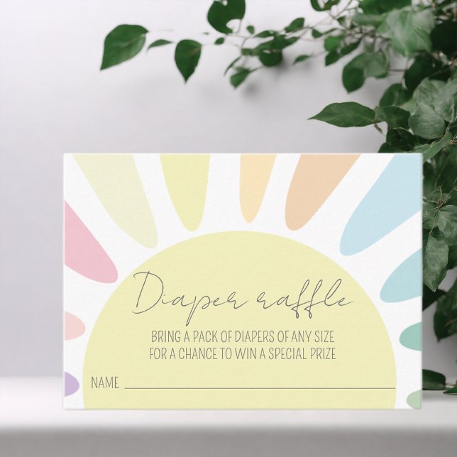Sunshine Baby Shower Baby Shower Diaper Raffle Enclosure Card (Creator Uploaded)