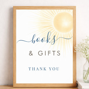 Sunshine Baby Shower Books and Gifts Party Sign