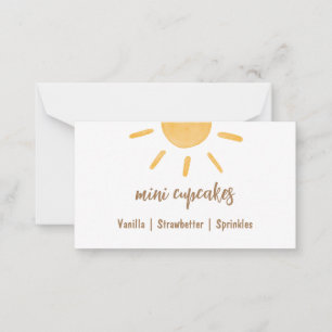 Sunshine Baby Shower Buffet Card
