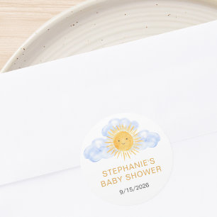 Sunshine Baby Shower  Classic Round Sticker