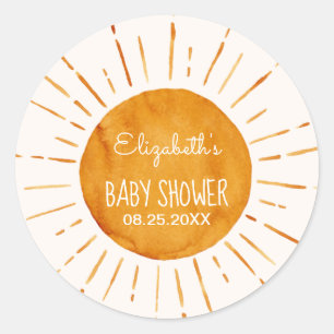 Sunshine Baby Shower  Classic Round Sticker