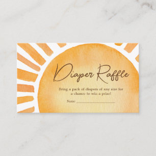 Sunshine Baby Shower Diaper Raffle Enclosure Card
