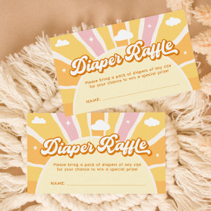 Sunshine Baby Shower Diaper Raffle Enclosure Card