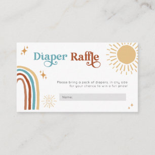 Sunshine Baby Shower Diaper Raffle Enclosure Card